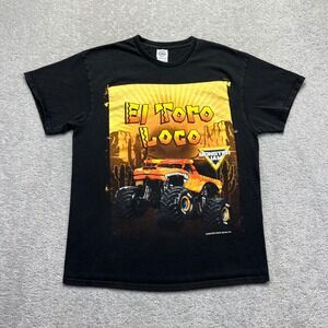 Monster Jam El Toro Loco Graphic T-Shirt Mens Large Black Monster Truck 2023